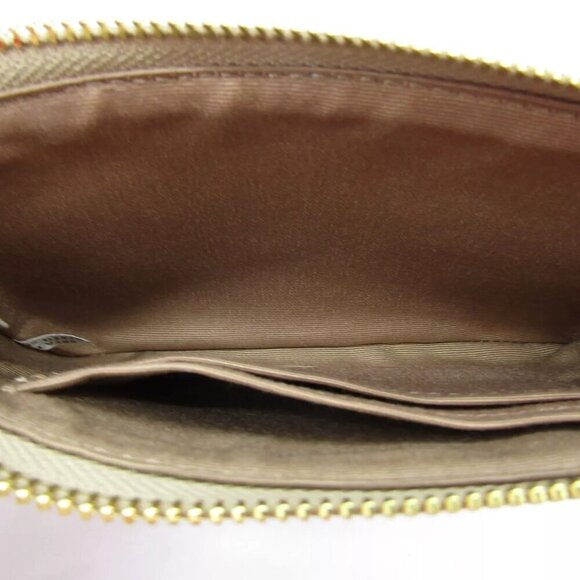 NEW COACH Womens Corner Zip Wallet Leather Beige - Picture 12 of 12